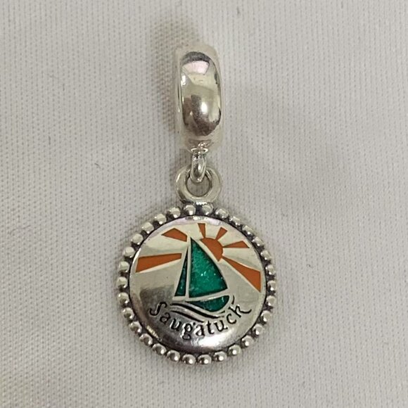 Pandora Saugatuck Michigan Exclusive Charm Pendant, S925 Silver Bracelets - Picture 1 of 4